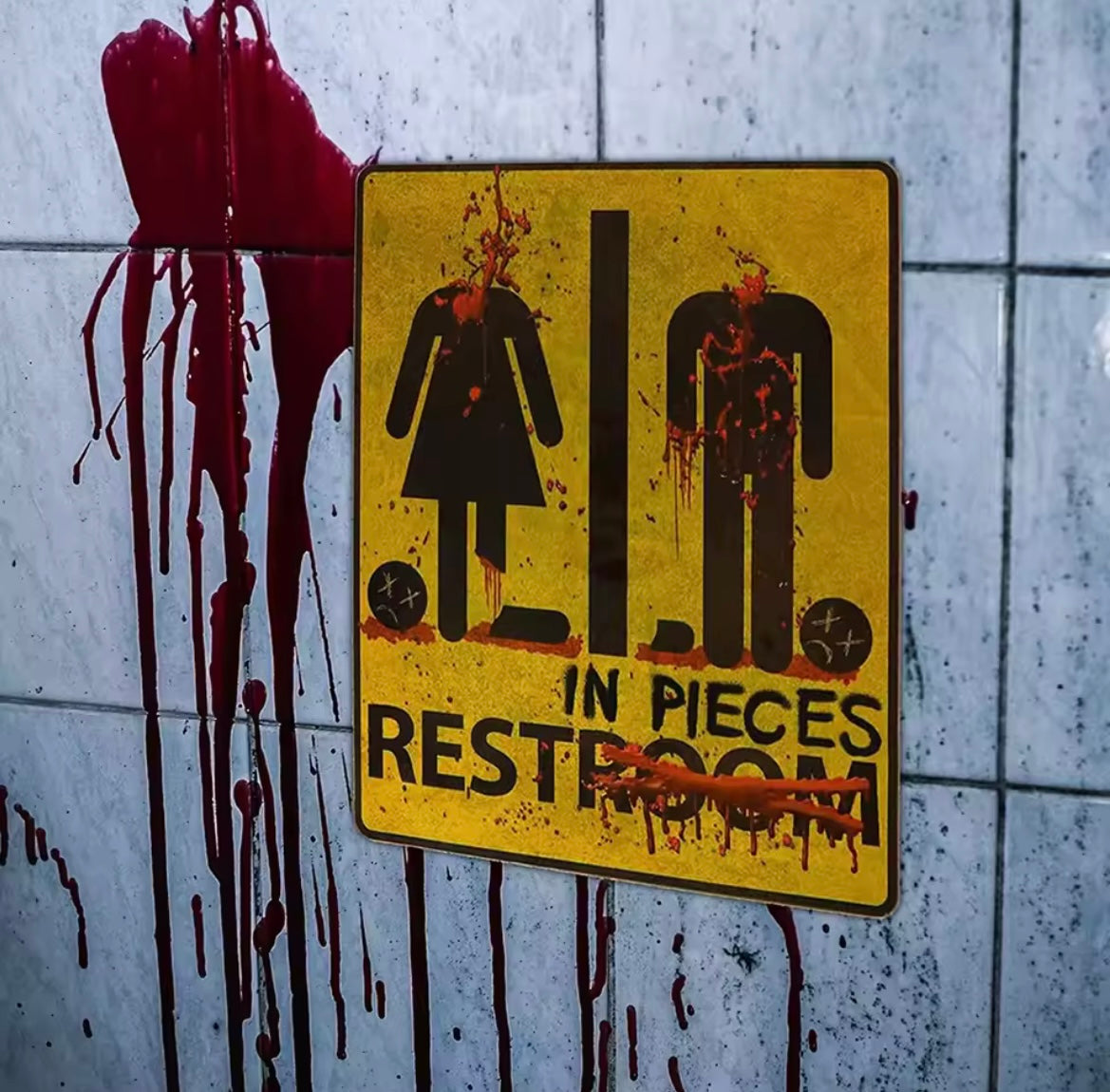 Halloween Bathroom Decorative Sign