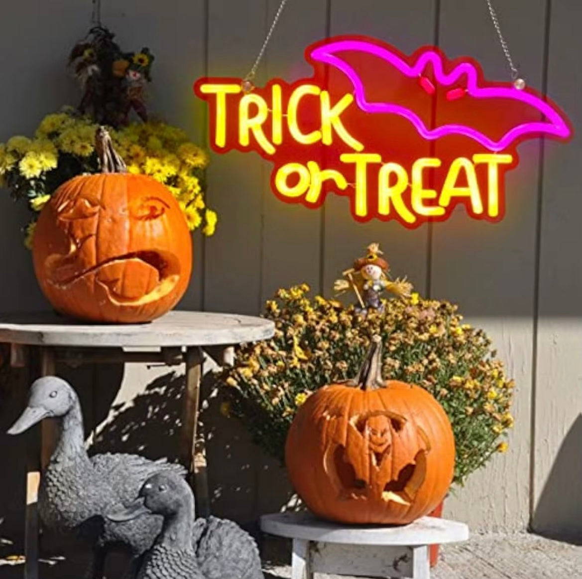 Halloween Trick or Treat Neon Sign