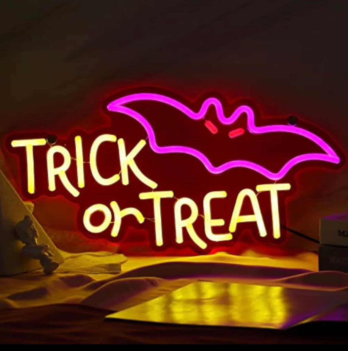 Halloween Trick or Treat Neon Sign